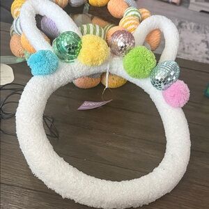White bunny wreath